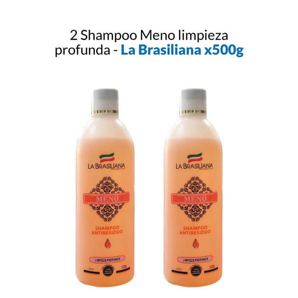 2 Shampoo antiresiduo limpieza profunda La Brasiliana 500gr