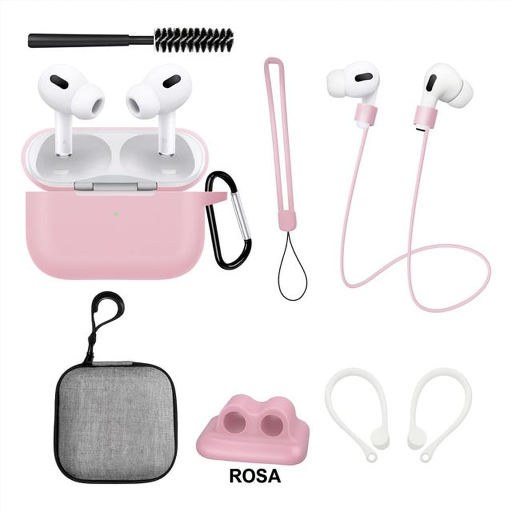 Kit 8 en 1 de Accesorios para AirPods Pro 1ra y 2da Generación ROSA