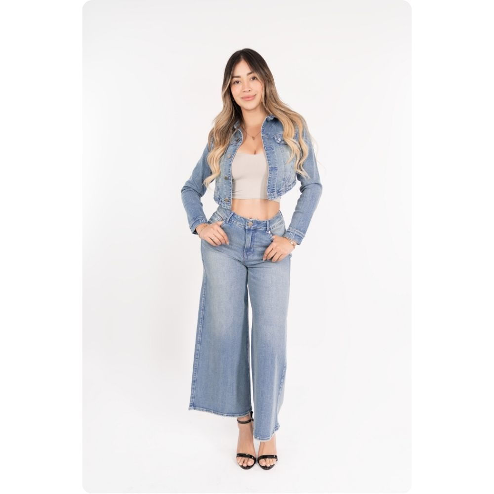 PANTALON MUJER WIDE LEG ANGIE MARCA SASSARI 32 Maiz