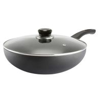 Sarten Wok Antiadherente Record con Tapa de Vidrio N-28