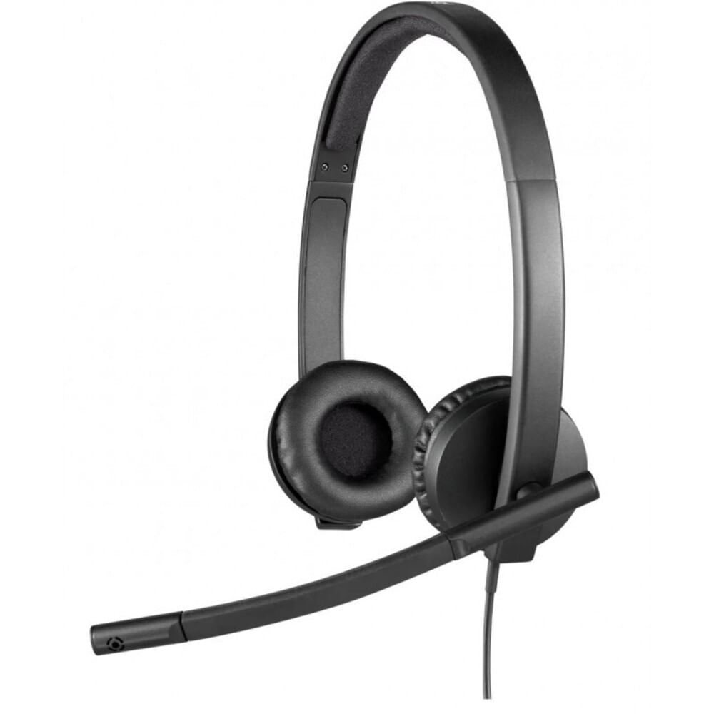 Headset Logitech H570e Stereo Teams USB-A Negro 981-001428