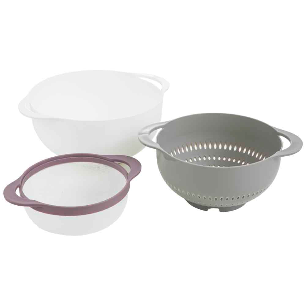 Set DECO HOME Bowl + Coladores 3un