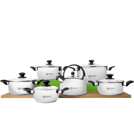 Set de Ollas Facusa Clásica 12 Piezas + Tetera 3 Litros
