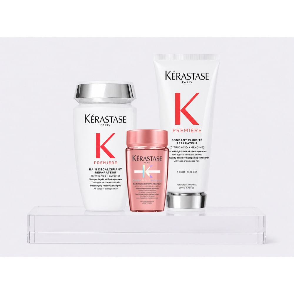 Kerastase premiere pack cabello dañado shampoo 250 ml fondant 200 ml travel