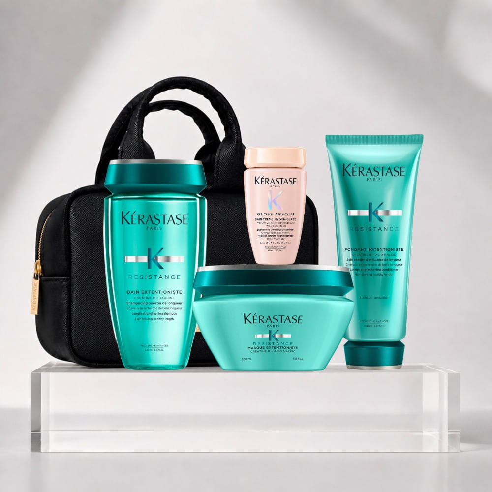 Kerastase resistance extentioniste pack shampoo 250 acondicionador 200 mascarilla 200 travel bolso