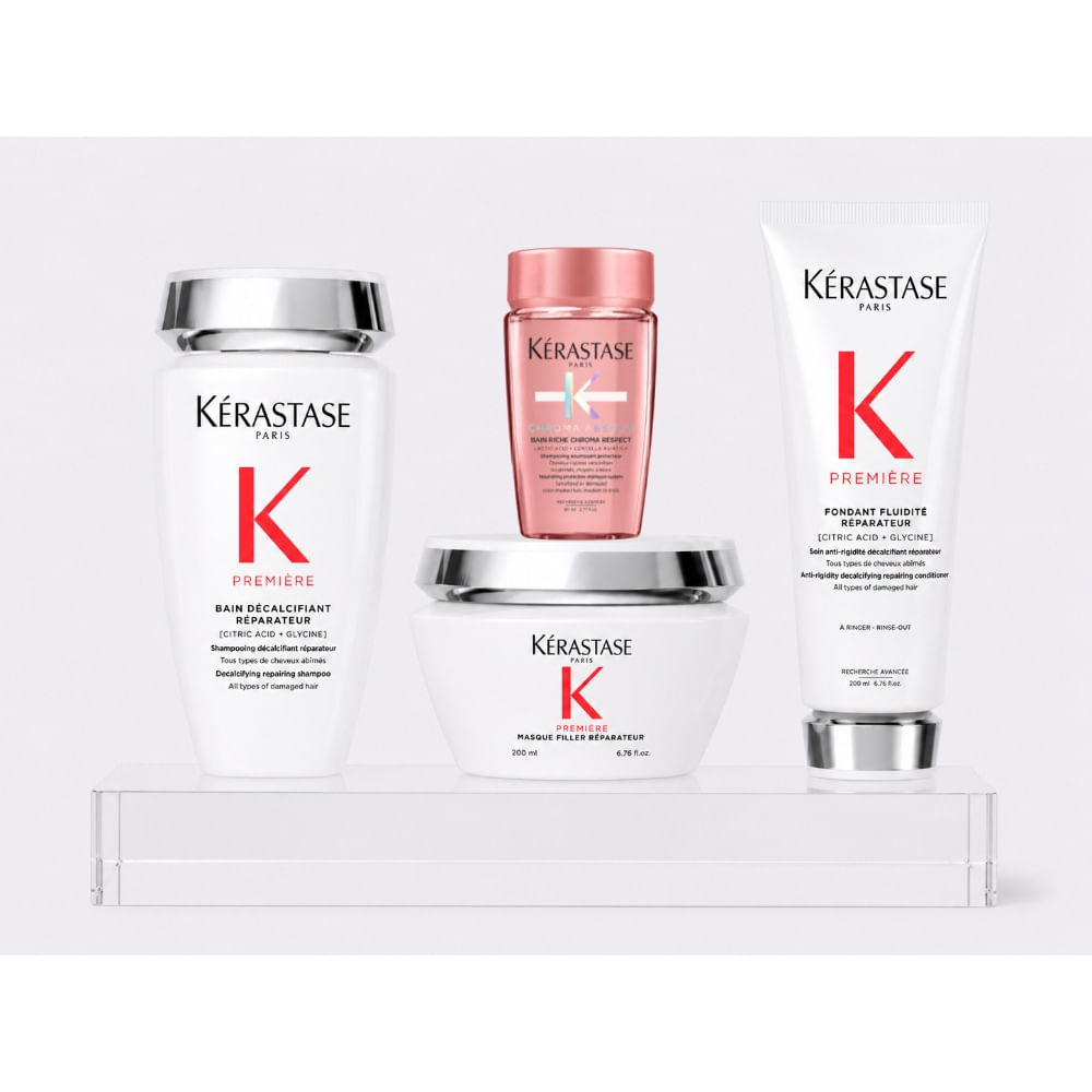 Kerastase premiere reparación shampoo 250 ml mascarilla 200 ml acondicionador 200 ml travel