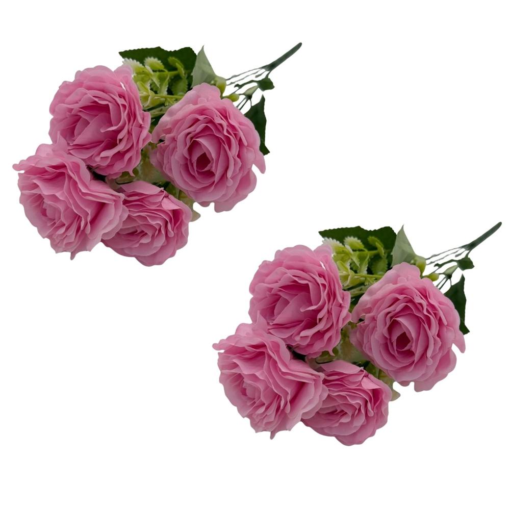 Pack de 2 Bouquet Artificiales De 5 Rosas De 38Cm BG305117V-ROS FLORIPASTORE FLORIPASTORE
