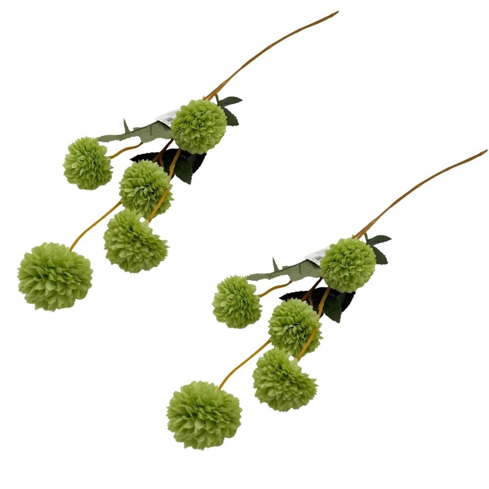 Pack de 2 Varas Artificiales De Flores De Ajo Verde De 52Cm BG232588V-GN FLORIPASTORE FLORIPASTORE