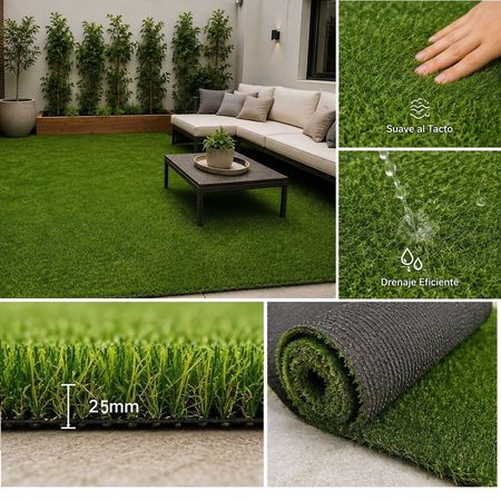 Pasto Sintetico Grass 2x2 Metros de 25mm por Rollo