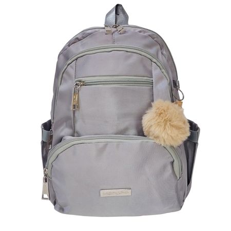 Mochila Modelo Print A4 Kengar - Plomo Plata