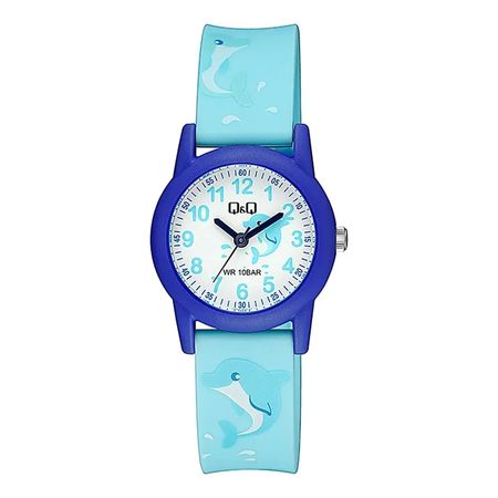Reloj QyQ para Niño Resistente al Agua 10 BAR Color Azul y Celeste Regalo Ideal para Niños