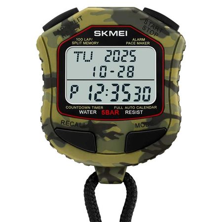 Cronómetro Skmei Digital Timer 100 Memorias Rango 10 hrs Verde 2345