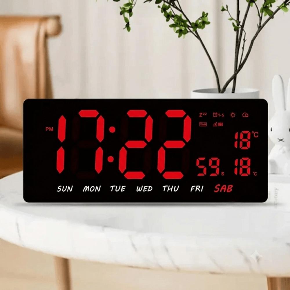 Reloj Digital LED de Pared JH-3604 con Temperatura Calendario y Alarma