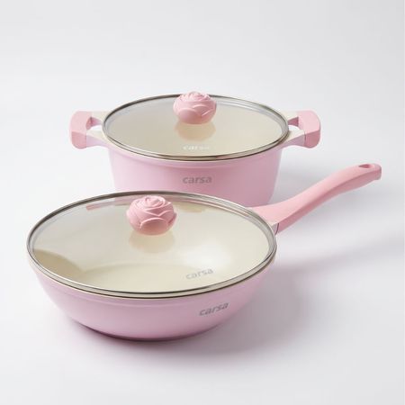 Juego de ollas Carsa Maia Rose 4 pzs rosado