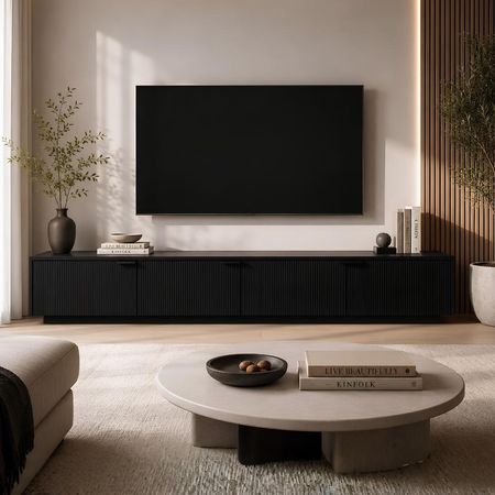Mesa de TV Beckam 85'' 200 cm Negro | Masiva Home