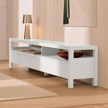 Mesa de TV Caceda 85'' 200 cm Blanco | Masiva Home