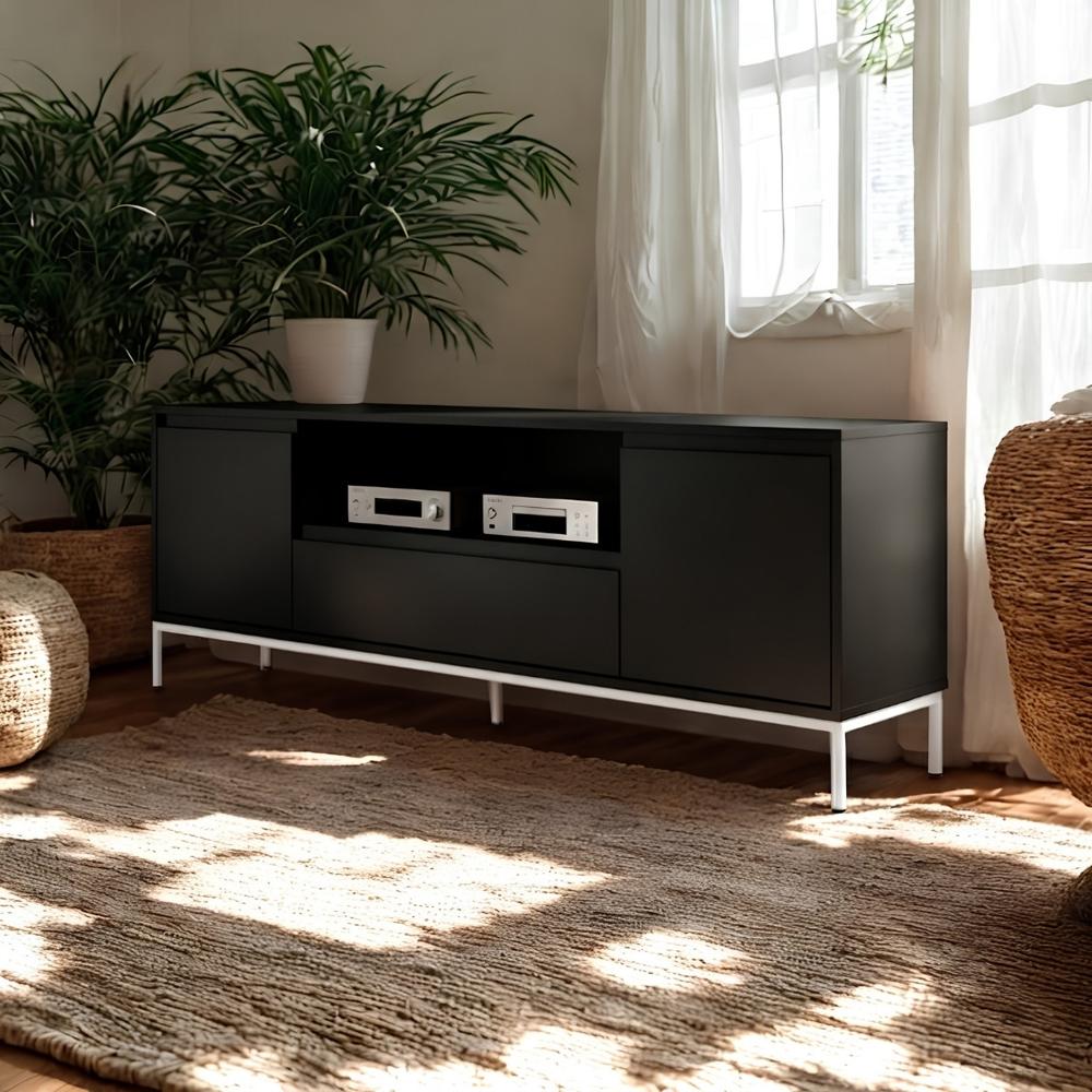 Mesa de TV Maldini 75'' 170 cm Negro | Masiva Home
