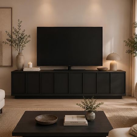 Mesa de TV Maradona 85'' 200cm Negro | Masiva Home