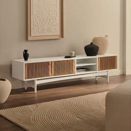 Mesa de TV Nemesis 85'' 200 cm Blanco | Masiva Home