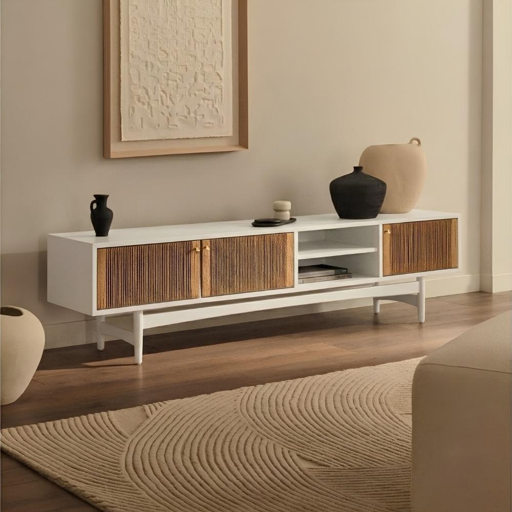 Mesa de TV Nemesis 85'' 200 cm Blanco | Masiva Home