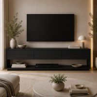 Mesa de TV Lapadula 85'' 200 cm Negro | Masiva Home