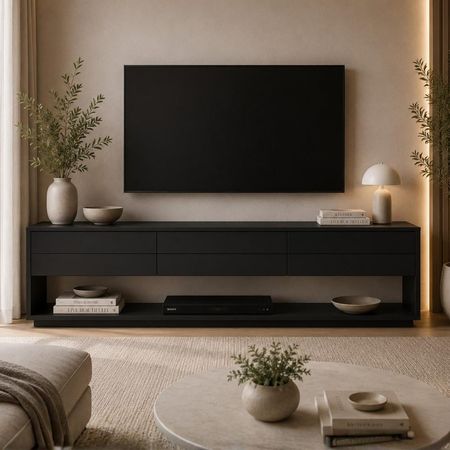 Mesa de TV Lapadula 85'' 200 cm Negro | Masiva Home
