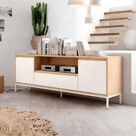 Mesa de TV Maldini 75'' 170 cm Marron y Capri | Masiva Home
