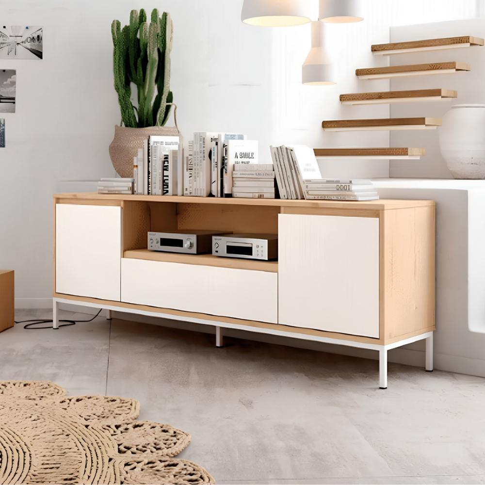 Mesa de TV Maldini 75'' 170 cm Marron y Capri | Masiva Home