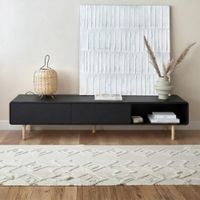 Mesa de TV Higuereta 80'' 180 cm Negro | Masiva Home