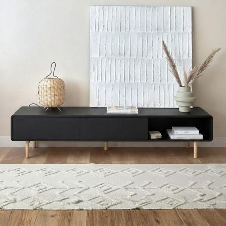 Mesa de TV Higuereta 80'' 180 cm Negro | Masiva Home