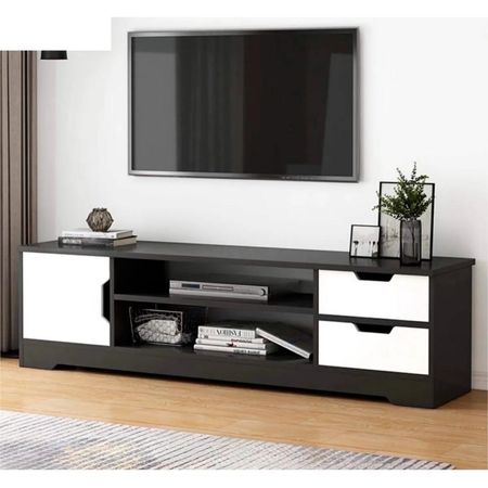 Mesa de TV Kaneki 65'' 150 cm Negro y Blanco| Masiva Home