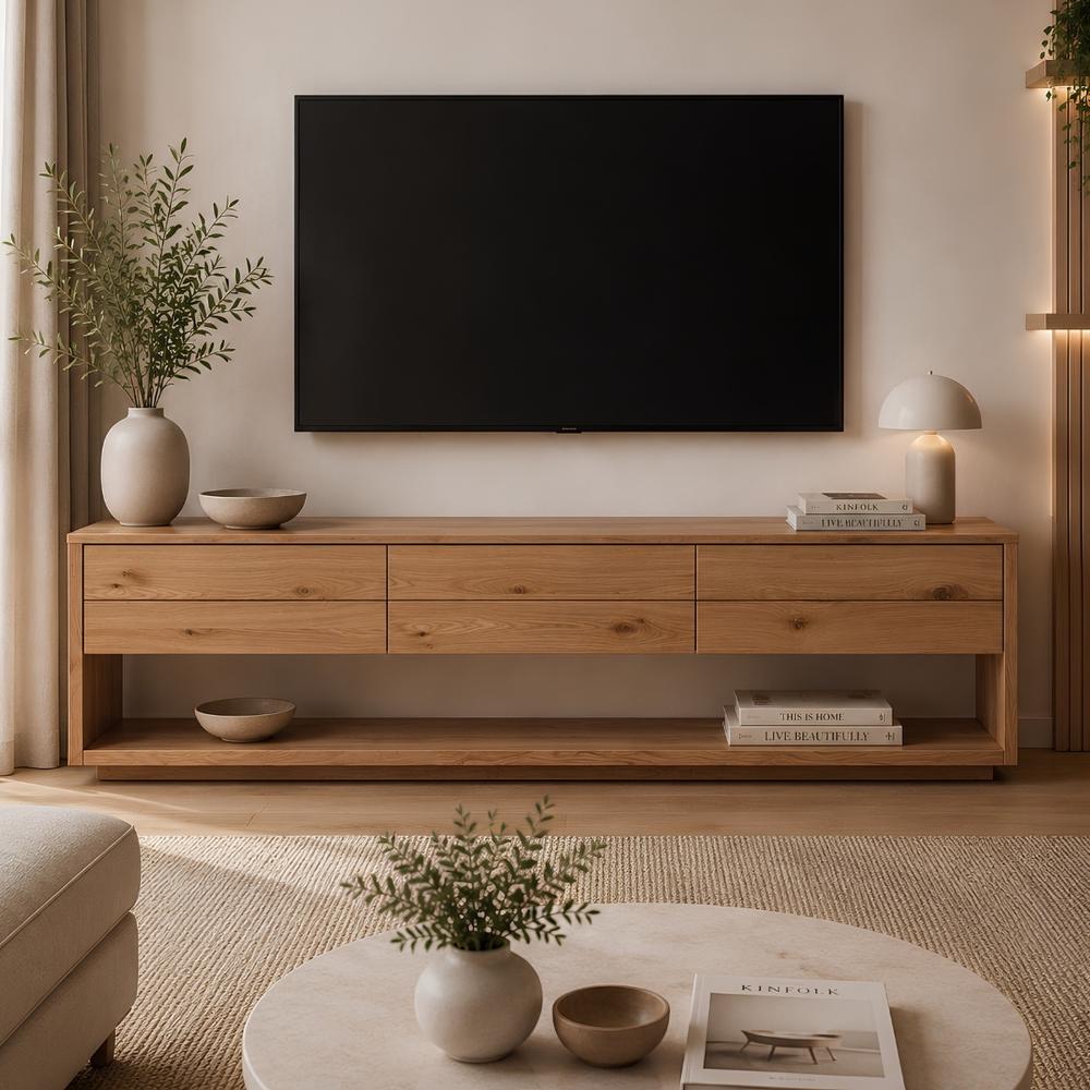 Mesa de TV Lapadula 85'' 200 cm Marron | Masiva Home