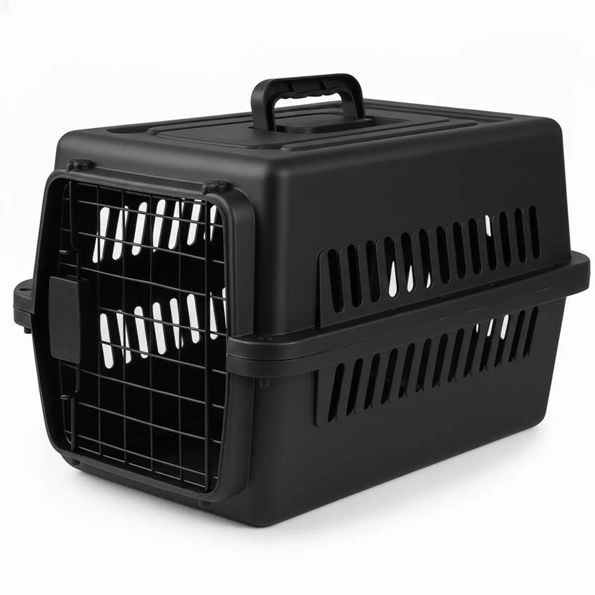Kennel Transportador L50 para Mascotas Resistente y Seguro - NEGRO