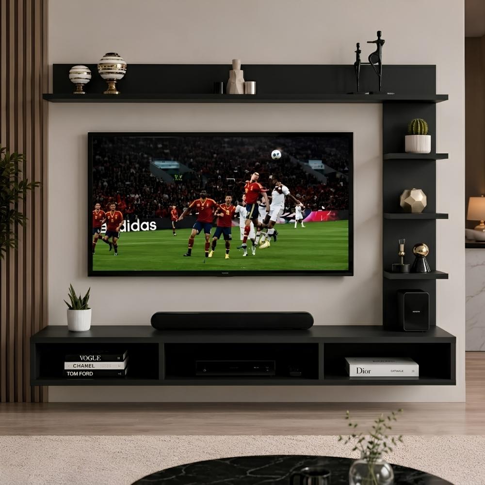 Mesa de TV Heather 75'' 175 cm Negro | Masiva Home