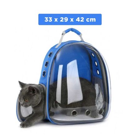 Mochila Transportadora para Gatos Mochila Viajera con Ventana Transparente