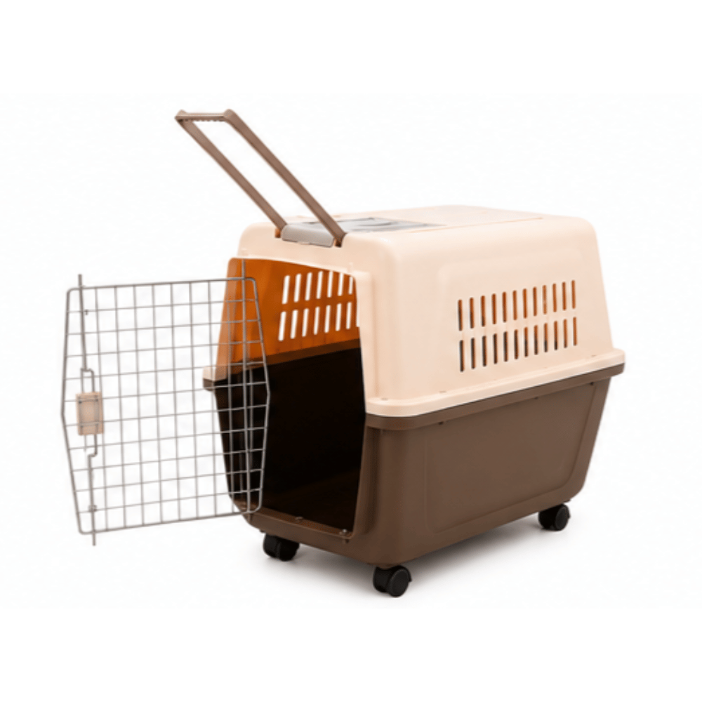 Kennel L80 con Ruedas 80x56x59 - MARRÓN