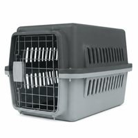KENNEL L50 TRANSPORTADOR PARA MASCOTAS - NEGRO CON GRIS