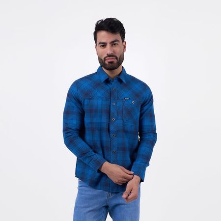 CAMISA ML BRONCO HOMBRE - VI BUCK VILLELA L Azul