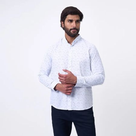 CAMISA ML FI23NORTH LINO S Celeste