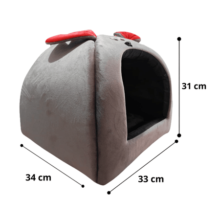 Cama Iglú Para Perros y Gatos Talla M - Gris