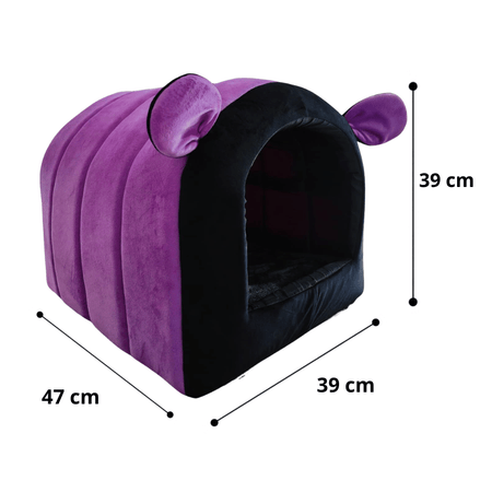 Cama Oruga Para Perros y Gatos Talla L - Morado