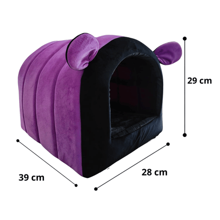 Cama Oruga Para Perros y Gatos Talla M - Morado