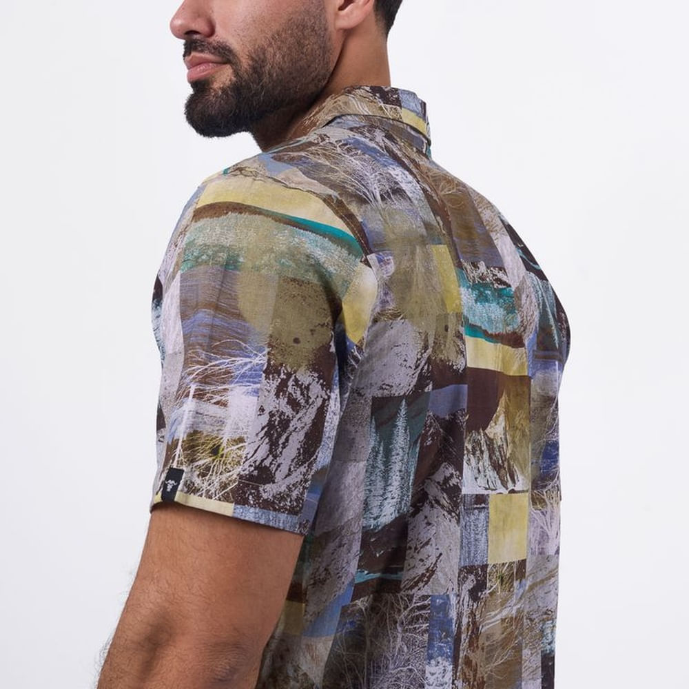 CAMISA MC KP23DIGE GENA POPELINA S Verde