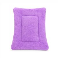Colchoneta de tela carnero para mascotas perros y gatos talla pequeña color lila