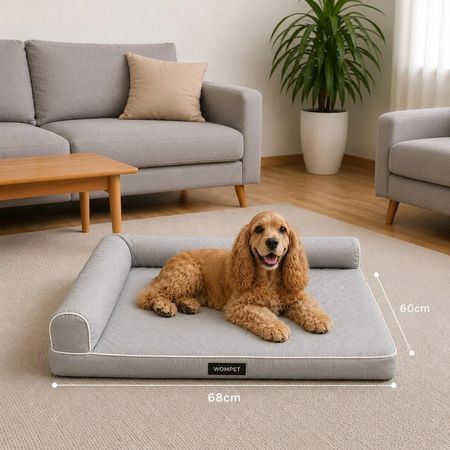 Remobed- Cama Ergonómica Para Perros Gris