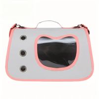 Bolso Transportador Plegable para Gatos  Cómodo Ventilado y Seguro - 40x24x24 - BORDES ROSADOS