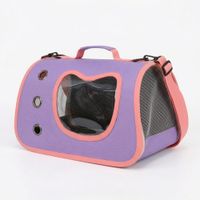 Bolso Transportador Plegable para Gatos  Cómodo Ventilado y Seguro - 40x24x24 - Violeta