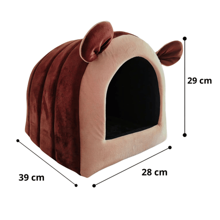 Cama Oruga Para Perros y Gatos Talla M - Marrón