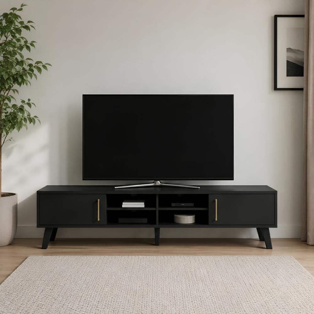 Mesa de TV Teresa 75'' 180 cm Negro | Masiva Home
