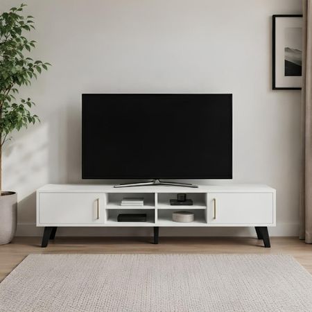 Mesa de TV Teresa 75'' 180 cm Blanco | Masiva Home